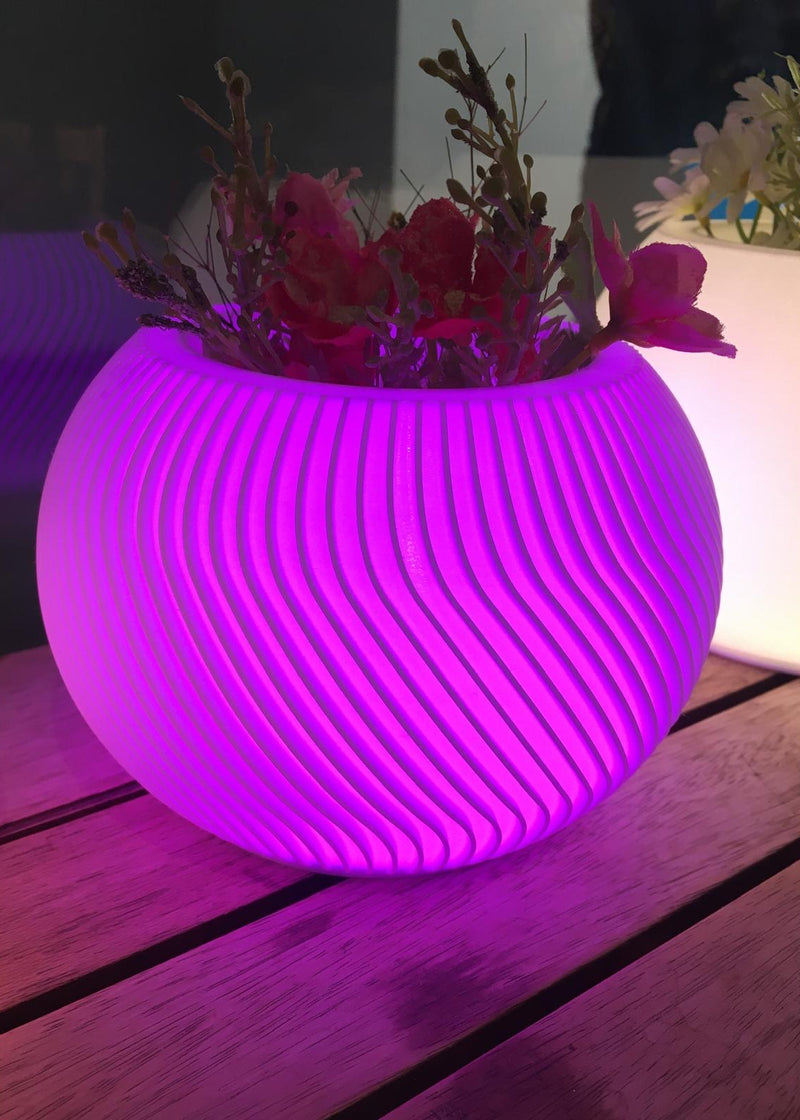 LOFONY Vena | Şarjlı Dekoratif Masaüstü Işıklı Lamba Saksı (RGB)