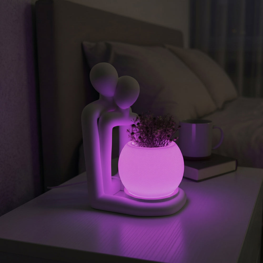 Lofony Love serisi ışıklı saksı & figür (RGB)