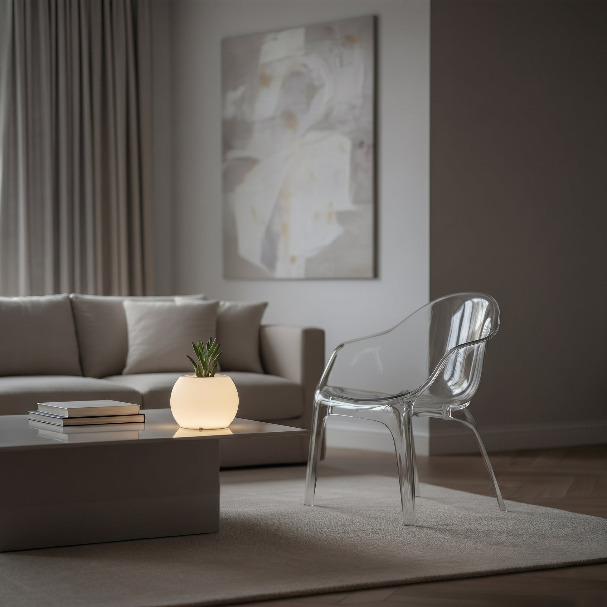 Modern Salon Dekorasyonu İçin Estetik Ay Işığı Temalı Tasarım Obje