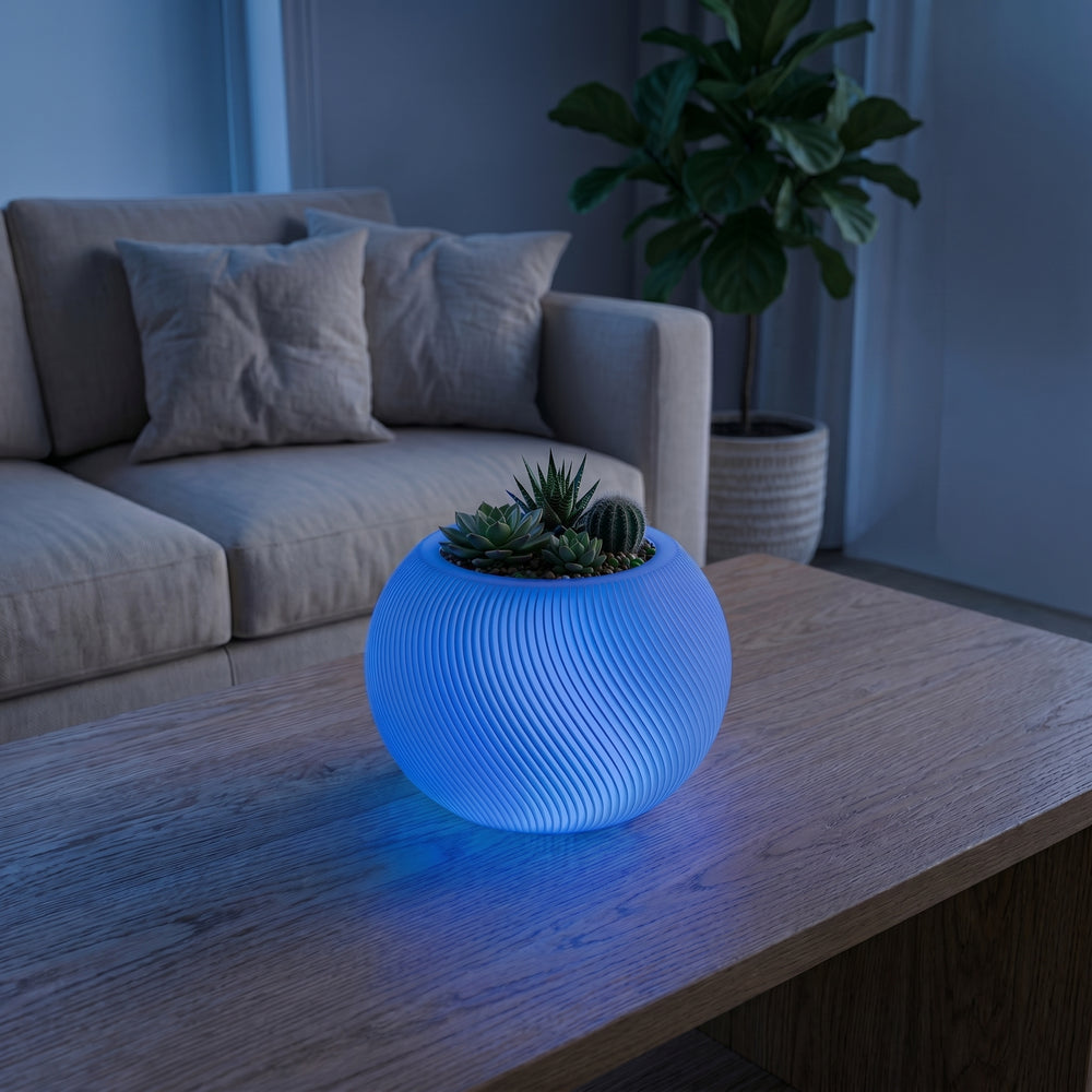 LOFONY Vena | Şarjlı Dekoratif Masaüstü Işıklı Lamba Saksı (RGB)